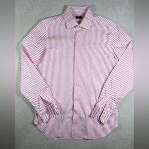 Elegant Finamore 1925 16 41 Pink Striped Dress Shirt Super Lux RLPL